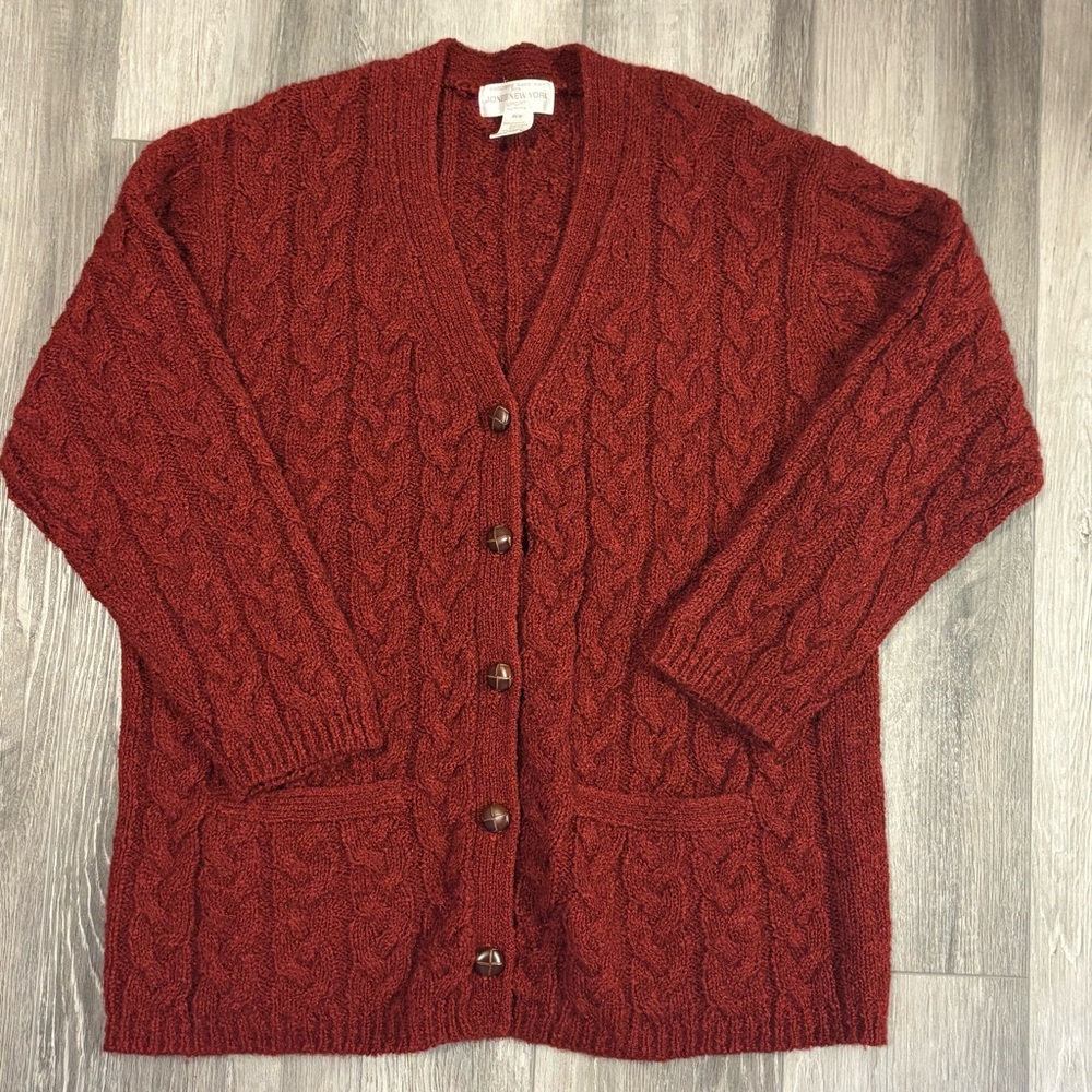 ♥️Jones New York Sport♥️ Vintage Hand Knit Cardigan